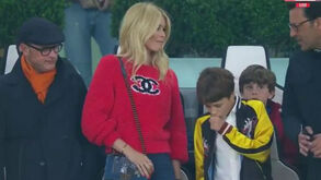 Claudia Schiffer foi ver Cristiano Ronaldo