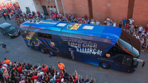 O insólito 'roubo' do autocarro do Barcelona em Liverpool