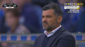 A expressão de Sérgio Conceição quando o Sporting marcou no clássico