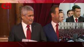 Luís Filipe Vieira até cantou no discurso na Câmara de Lisboa