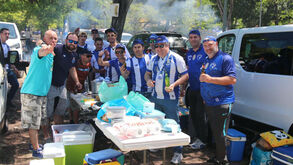 Festa azul e branca começou cedo no Jamor
