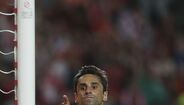 O primeiro golo pelo Benfica, diante do Arouca, a 5 de outubro de 2014
