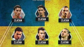 Ibrahimovic escolhe o melhor onze de sempre... com um único protagonista