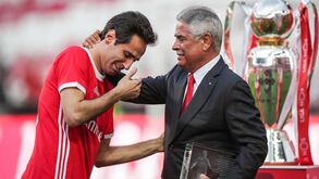As imagens do adeus de Jonas: as lágrimas com Vieira, os troféus no Benfica expostos e a saída num minuto emblemático