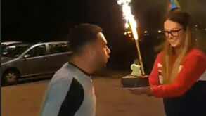 Zivkovic teve direito a fogo de artifício em noite de aniversário