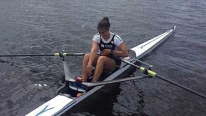 Cláudia Figueiredo na final B de skiff dos mundiais sub-23 de remo