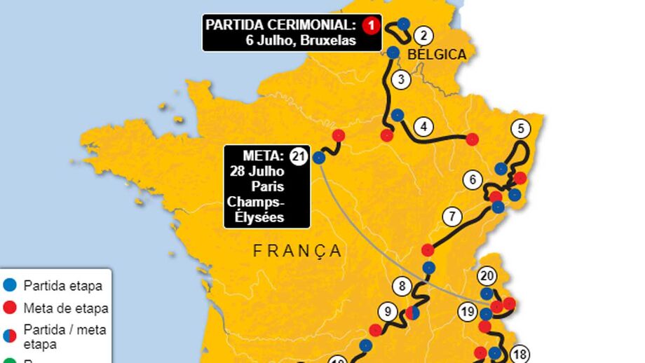 Tour 2019 à lupa: todas as etapas e classificações