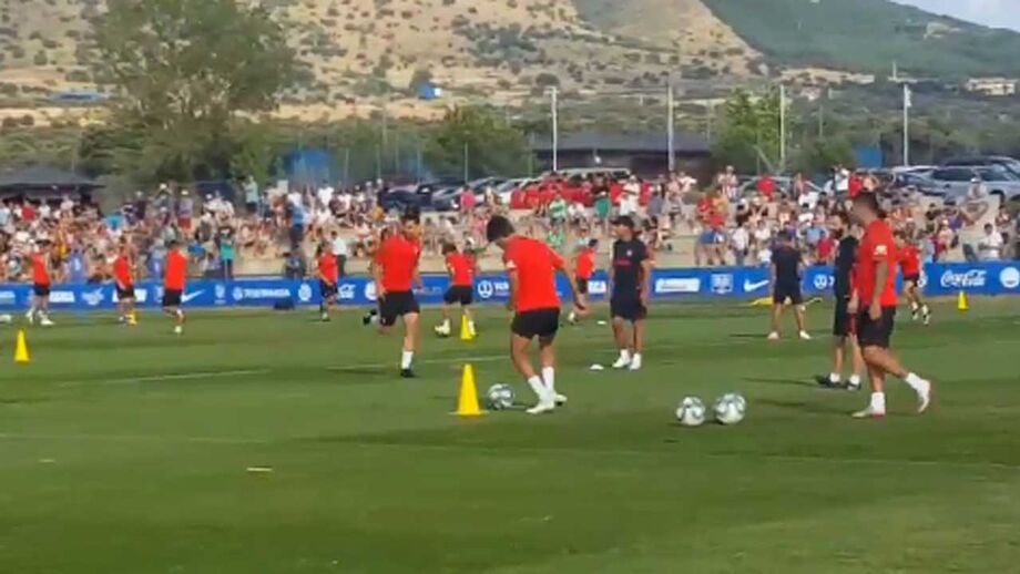 João Félix realizou durante a tarde desta segunda-feira o primeiro treino no Atlético Madrid