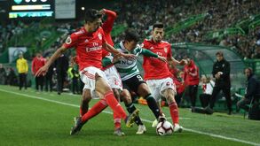 Os onzes iniciais para o Benfica-Sporting