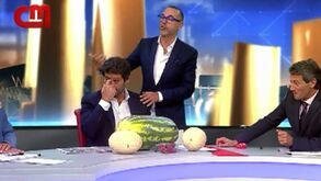 Aníbal Pinto entregou melão e melancia a André Ventura em direto na CMTV