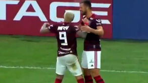 Este golo de Gabigol enlouquece Jorge Jesus e o Maracanã
