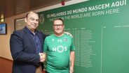 Surpresa: Paulo Gama, com Paulo Gomes, saudou os jornalistas durante a visita
