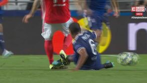 Central do Lyon entrou ao tornozelo de Seferovic e treinador disse que foi bola