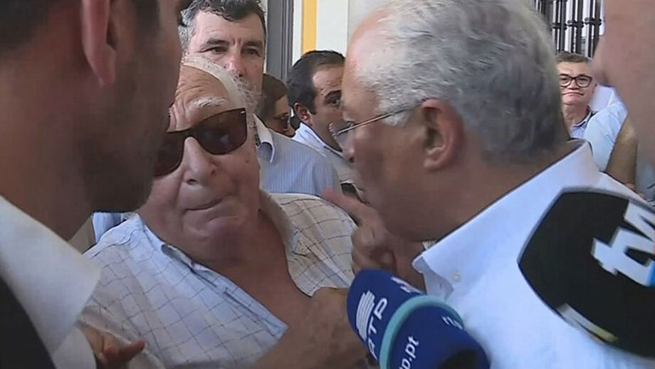O último dia de campanha do PS ficou marcado por um momento de tensão envolvendo António Costa
