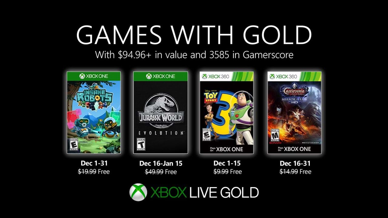 Xbox Live Gold Aqui estão os jogos de dezembro... Record Gaming