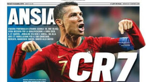 Italianos com holofotes em Ronaldo e no jogo da Seleção Nacional