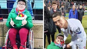 Cristiano Ronaldo cumpre sonho de menino de 9 anos