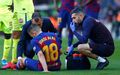 Jordi Alba lesionou-se na liga espanhola frente ao Getafe e está em dúvida
