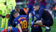 Jordi Alba lesionou-se na liga espanhola frente ao Getafe e está em dúvida