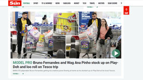 'The Sun' apanha Bruno Fernandes nas compras e conclui: «Papel higiénico não vai faltar»