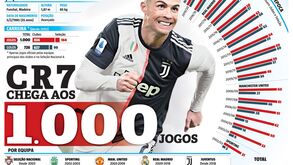 Da estreia pela mão de Bölöni à Juventus de Sarri: os 1.000 jogos de Ronaldo à lupa