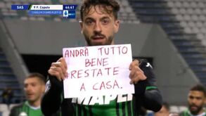 Já com o desporto italiano 'encerrado', avançado do Sassuolo marcou e deixou mensagem à população
