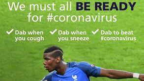 Pogba promove o 'dab' na luta contra o coronavírus