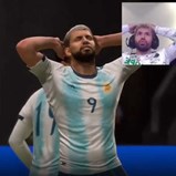 De mãos na cabeça: a imperdível reação de Aguëro em pessoa e... no FIFA