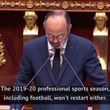O discurso do Primeiro Ministro francês que ditou o fim da temporada em França
