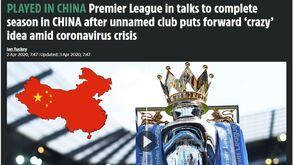 China como resposta para terminar a época da Premier League: imprensa britânica fala em plano 'louco'