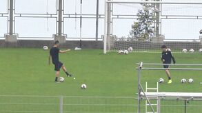 Cristiano Ronaldo treinou na Choupana