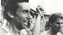 Fernando Mamede festeja com Carlos Lopes após a corrida de Estocolmo em 1984