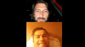 Cristiano Ronaldo 'invade' direto de Bruno Nogueira e deixa humorista espantado