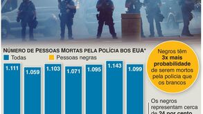Mortes pela polícia nos EUA: números rondam 1.100 por ano