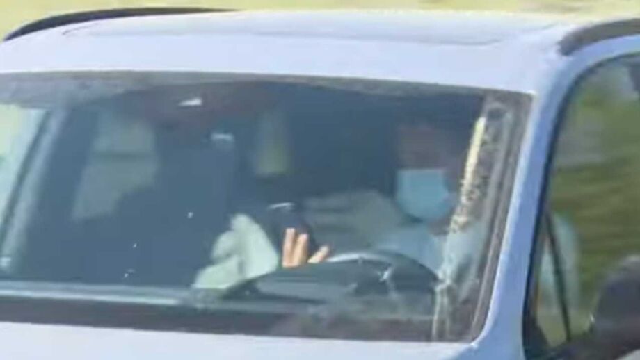 À chegada ao centro de treinos do Real Madrid