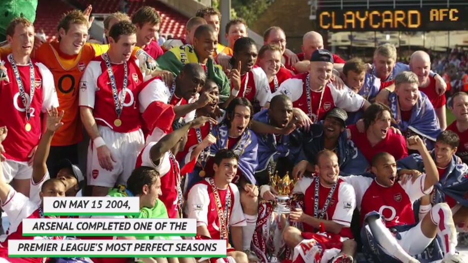 Gunners foram campeões com 26 vitórias, 12 empates e 0 derrotas
