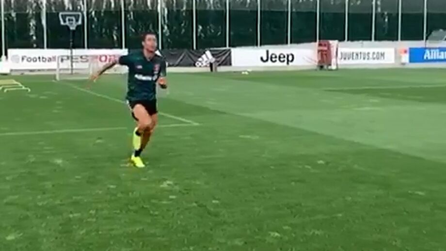 Ronaldo trabalha no centro de treinos da Juventus desde o início da semana