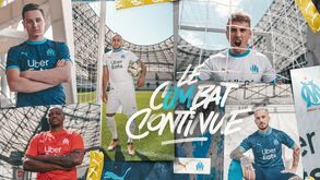 «O combate continua»: Reveladas as camisolas do Marselha para a próxima temporada