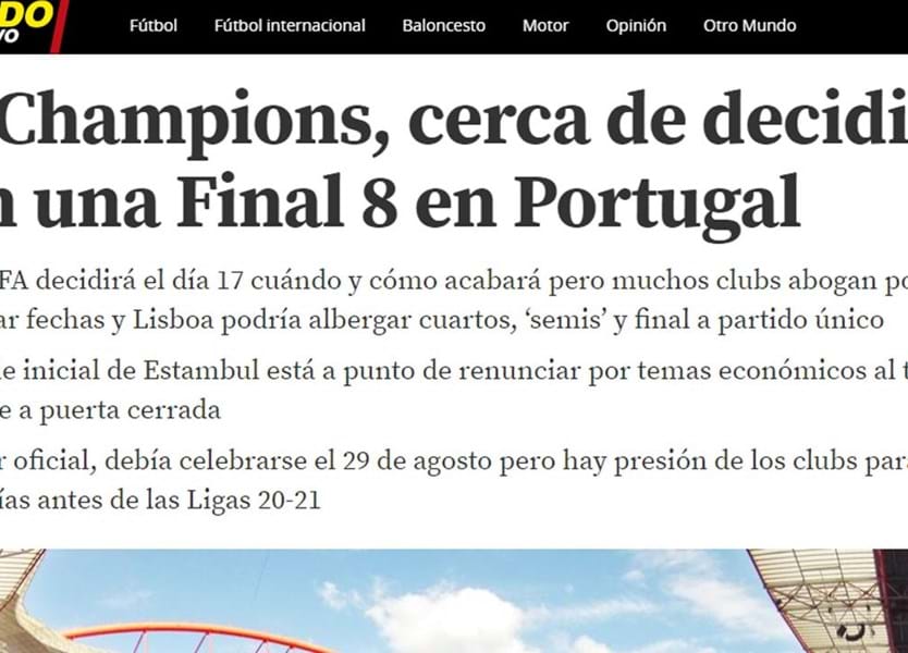 Champions: São estes os jogos da final a 8 em Lisboa - Primeiro