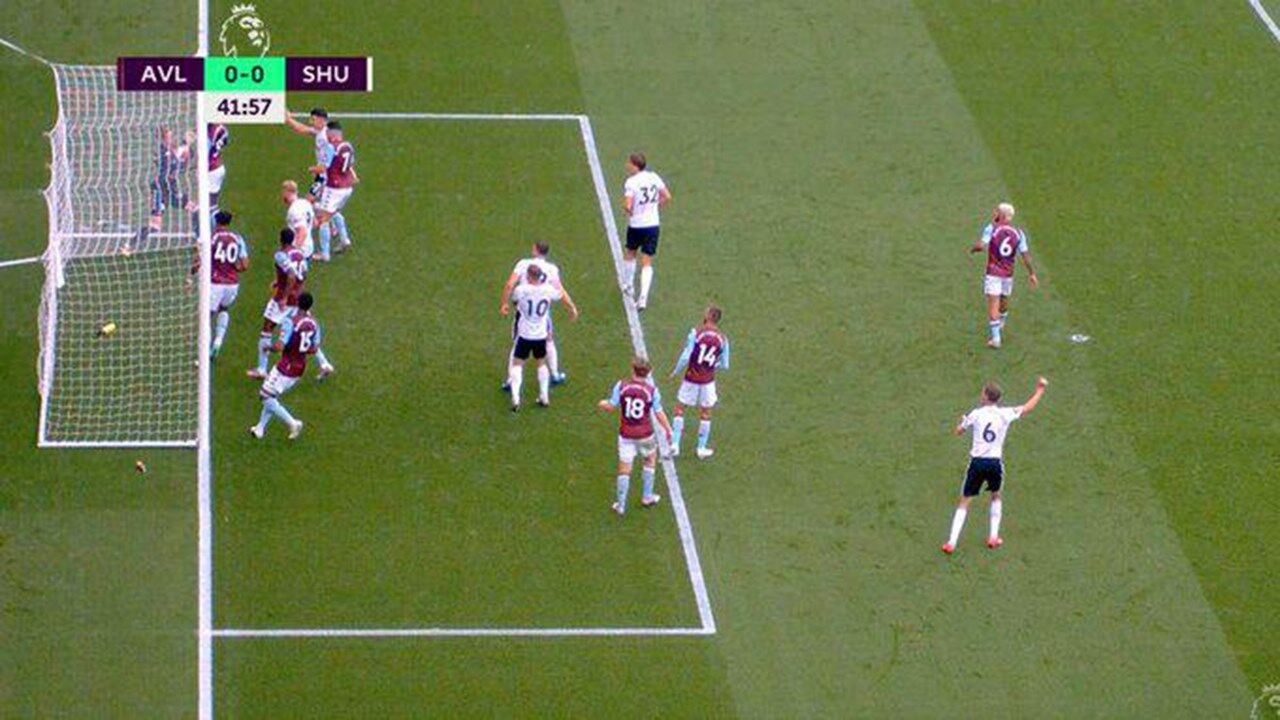 Lance no duelo entre Sheffield United e Aston Villa ainda dá que falar