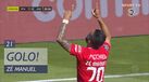 Salomão rompeu pela direita, cruzou atrasado e Zé Manuel não perdoou