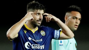 Golo de Miguel Veloso garante empate do Verona na receção ao Inter 