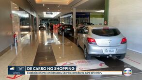 Shopping brasileiro cria inovador sistema 'drive-thru': carros entram nos corredores e param à frente das lojas