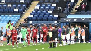 Manchester City fez guarda de honra ao campeão Liverpool antes do jogo