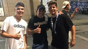 Maxi Pereira foi aos festejos do título do FC Porto