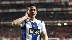 FC Porto lembrou golo de James ao Benfica e o colombiano respondeu: «Nota? 10»