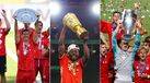 Bundesliga, Taça e Liga dos Campeões; Lewandowski, Davies e Neuer: três troféus, três figuras da temporada.