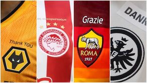 Wolves, Olympiacos, Roma e Eintracht e os equipamentos especiais dedicados aos profissionais de saúde