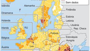 A evolução dos casos de Covid-19 na Europa