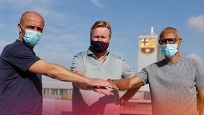 Larsson e Schreuder na equipa técnica de Koeman no Barcelona